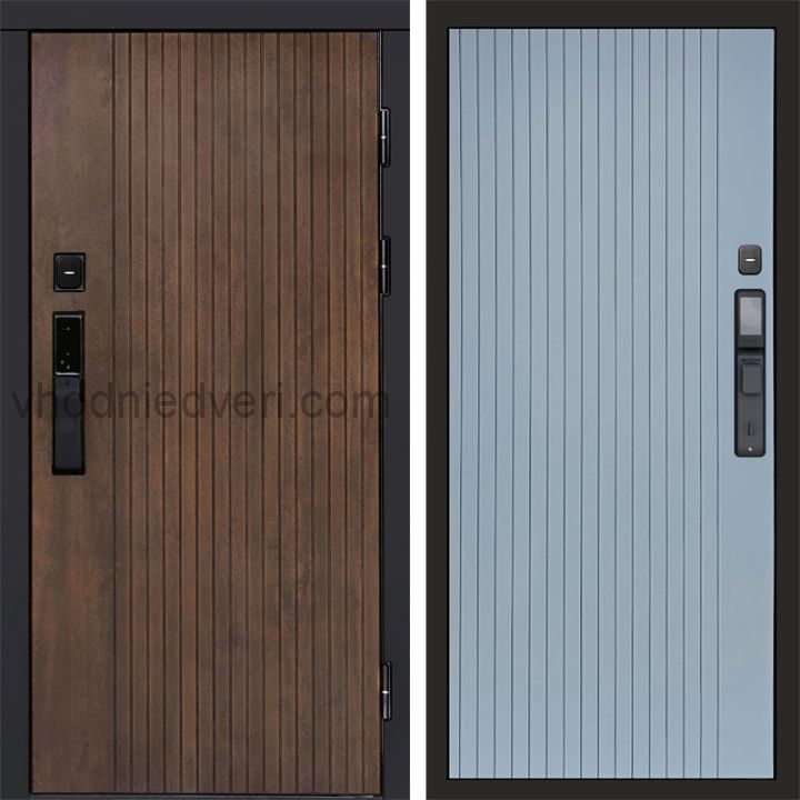 Входная дверь Termo-door ТВИСТ УЛЬТРА с электрозамком - Flat Грей софт