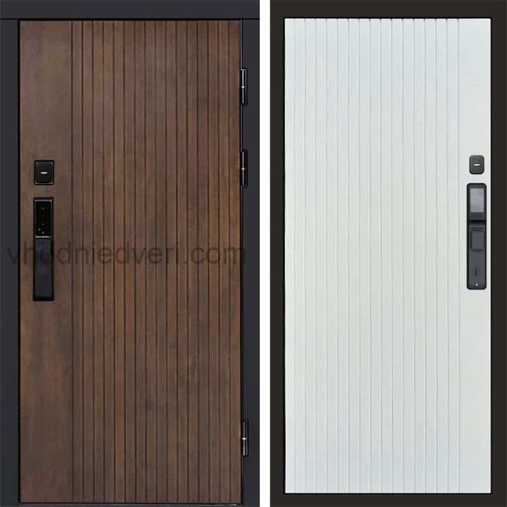 Входная дверь Termo-door ТВИСТ УЛЬТРА с электрозамком - Flat Белый софт