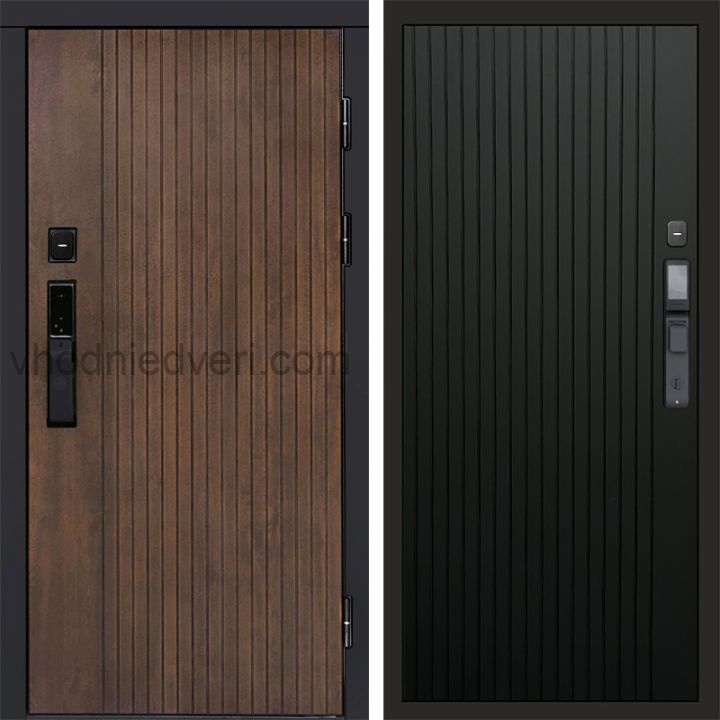 Входная дверь Termo-door ТВИСТ УЛЬТРА с электрозамком - Flat Черный кварц