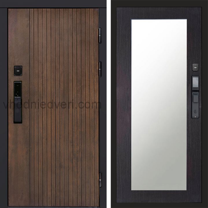 Входная дверь Termo-door ТВИСТ УЛЬТРА с электрозамком - Зеркало Триумф Венге