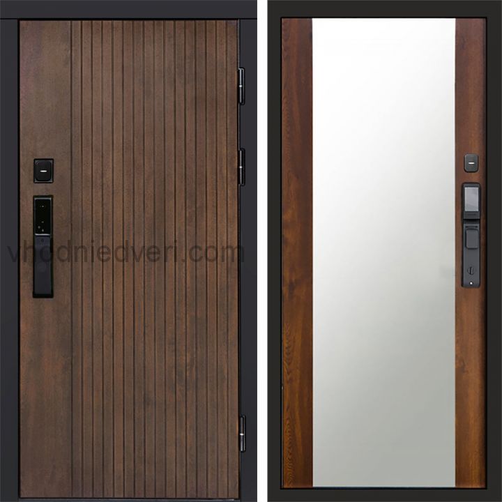 Входная дверь Termo-door ТВИСТ УЛЬТРА с электрозамком - Зеркало Дуб
