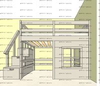 Кровать-чердак Фокси Fantasy №39
