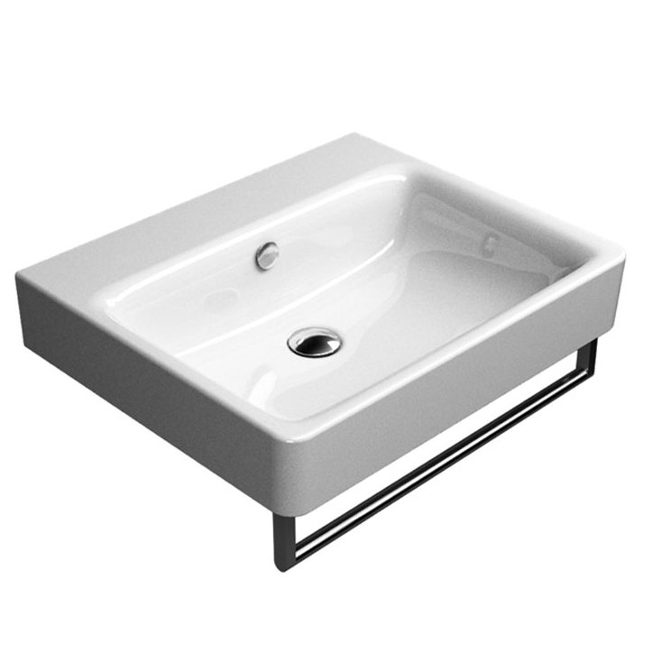 Изображение Белая раковина GSI Nubes 9631111 подвесная, накладная или встраиваемая 60х50