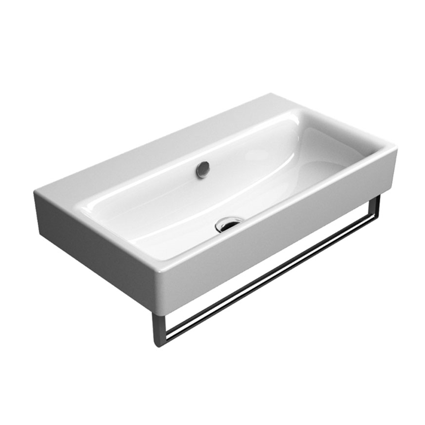 Изображение Белая раковина GSI Nubes 9687111 подвесная, накладная или встраиваемая 70х40