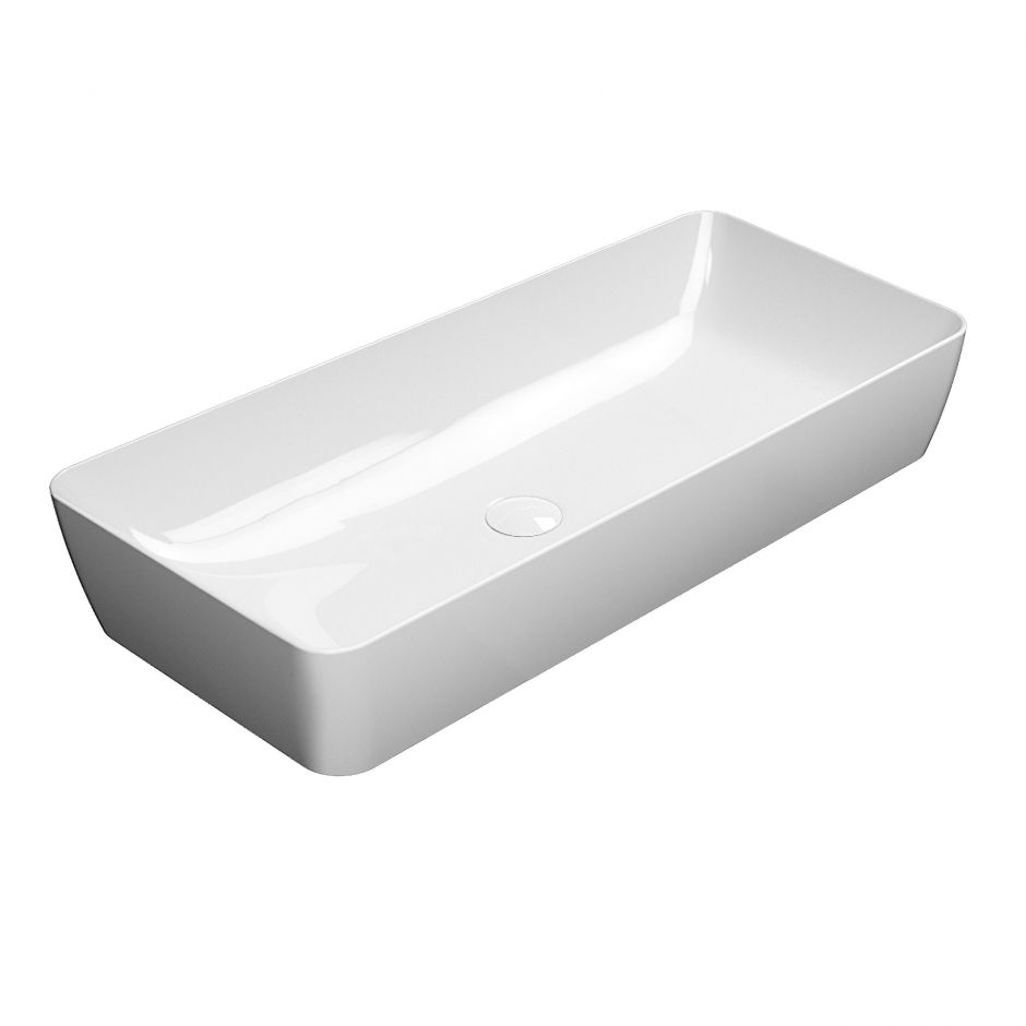 Изображение Белая раковина GSI накладная Nubes 904011 80х40