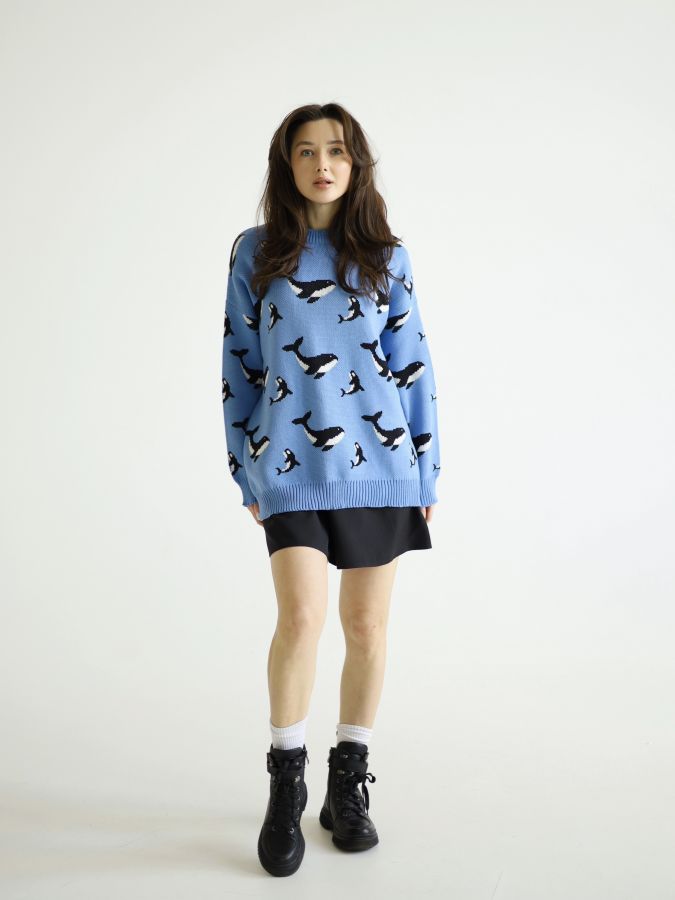 Свитер с китами