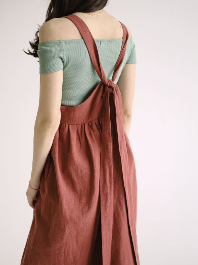 Сарафан Ortica из крапивы терракот