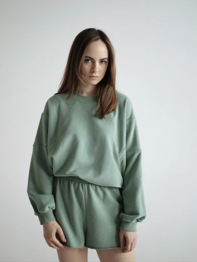 Шорты бесшовные полынь