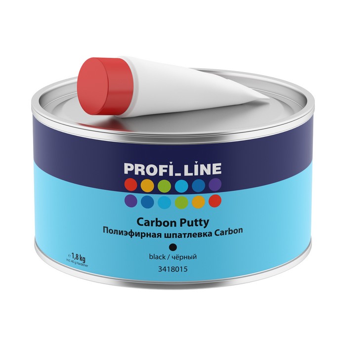 Profi Line Полиэфирная шпатлёвка CARBON с отвердителем, 1,8 кг