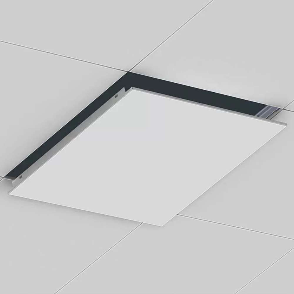 Кассетный потолок Clip in RAL 9003(белый)/0,4мм 600х600/45°