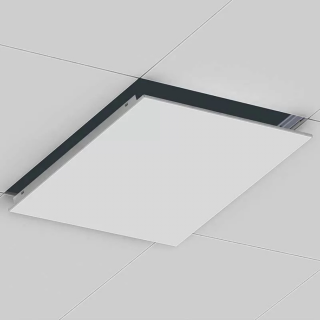 Кассетный потолок Clip in RAL 9003(белый)/0,4мм 600х600/45°