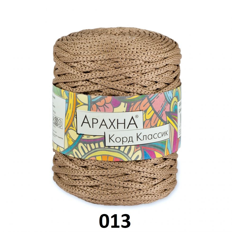 фото Пряжа Арахна Корд Классик  (Полиэфирный шнур 3 мм) цвет 002 черный