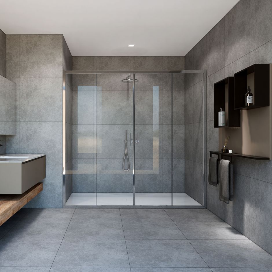 Изображение Хромированная душевая дверь Vincea VDS-1G2180C 180х190 см