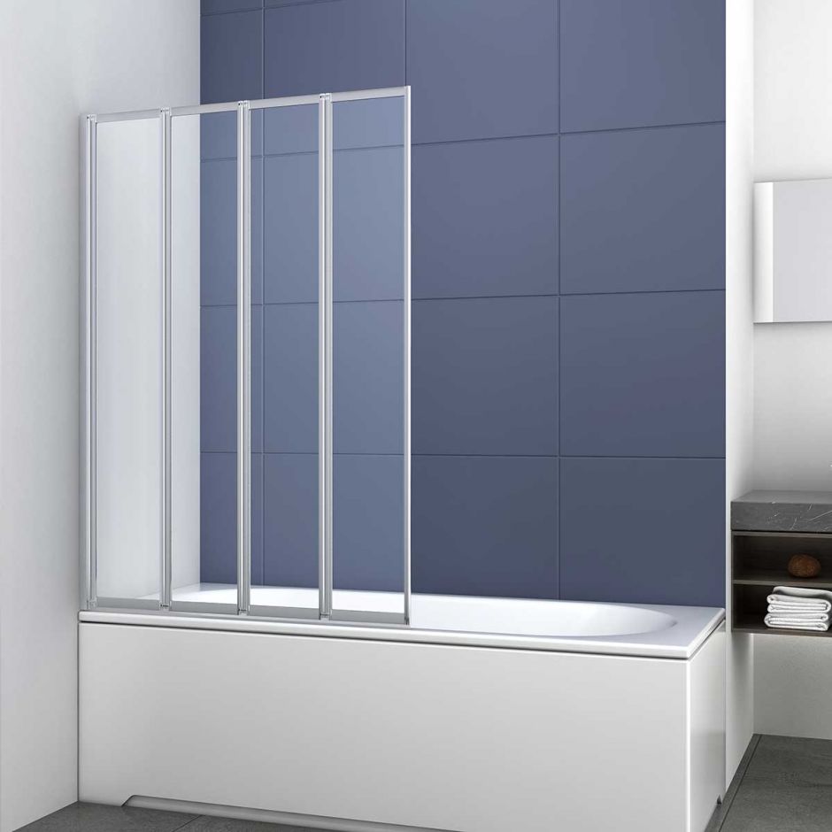 Изображение Складная шторка для ванны Vincea VS-31100CL 100 смх140 см