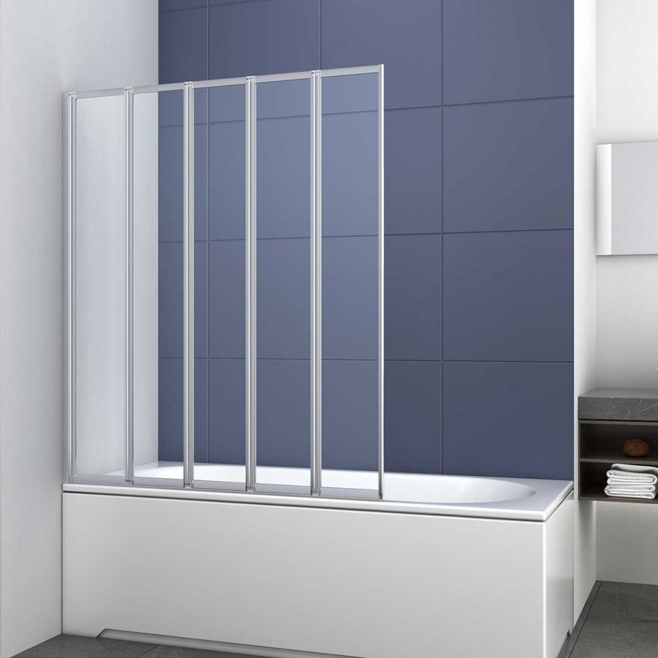 Изображение Складная шторка для ванны Vincea VS-32120CL 120 смх140 см