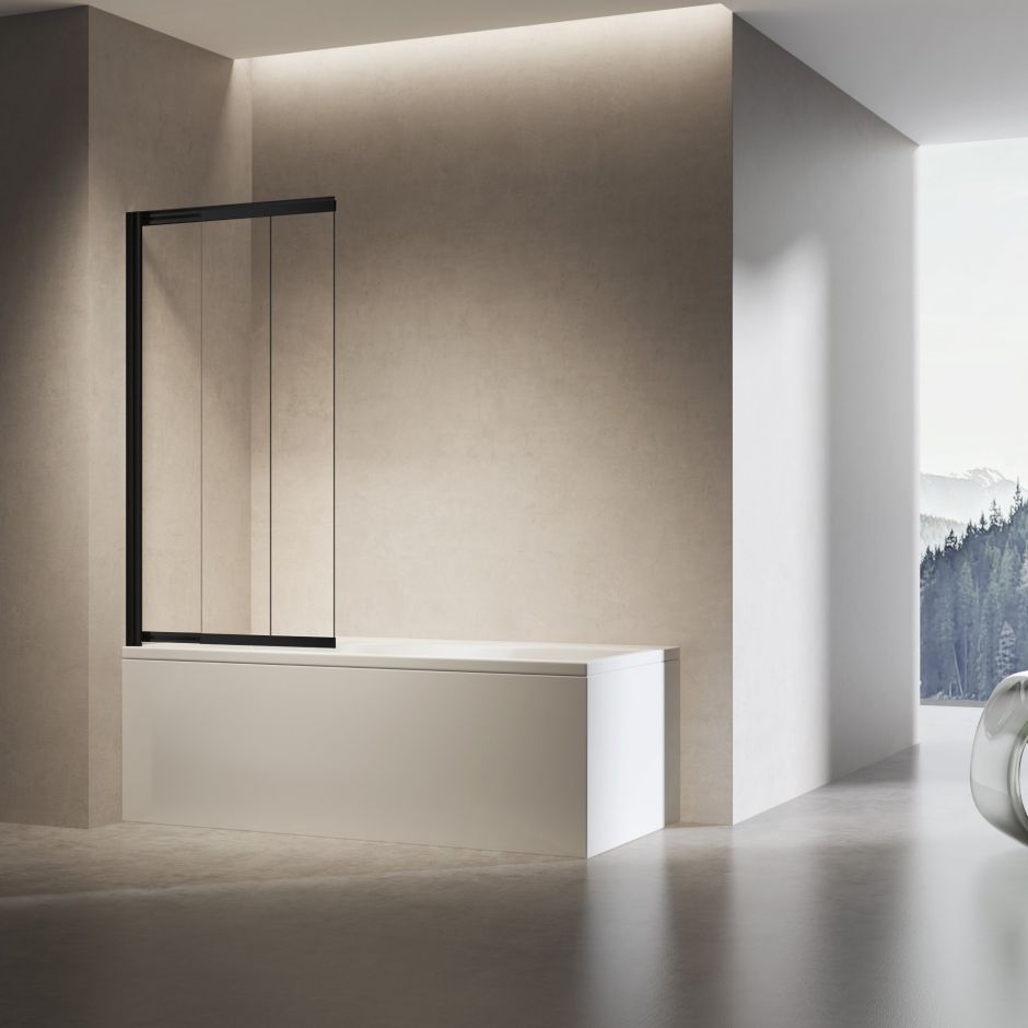 Изображение Прозрачная шторка левая для ванны Vincea VS-6E900CL-L 90 смх140 см