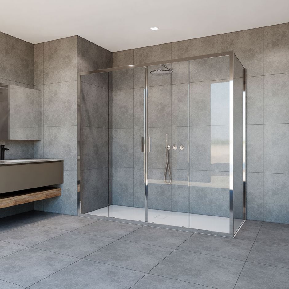 Изображение Раздвижной душевой уголок Vincea VSR-1G28020C 200х80 см