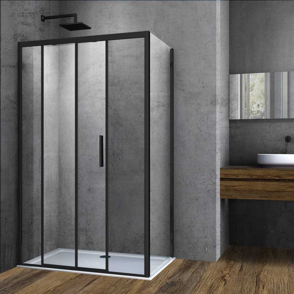 Изображение Однодверный душевой уголок Vincea VSR-3SO9011CL 110х90 см