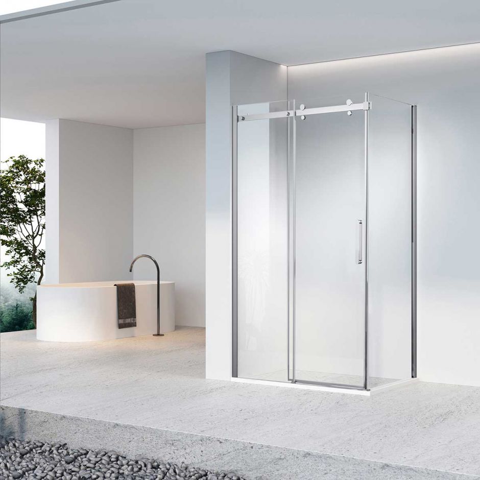 Изображение Раздвижной душевой уголок Vincea VSR-4CN8013CL 130х80 см