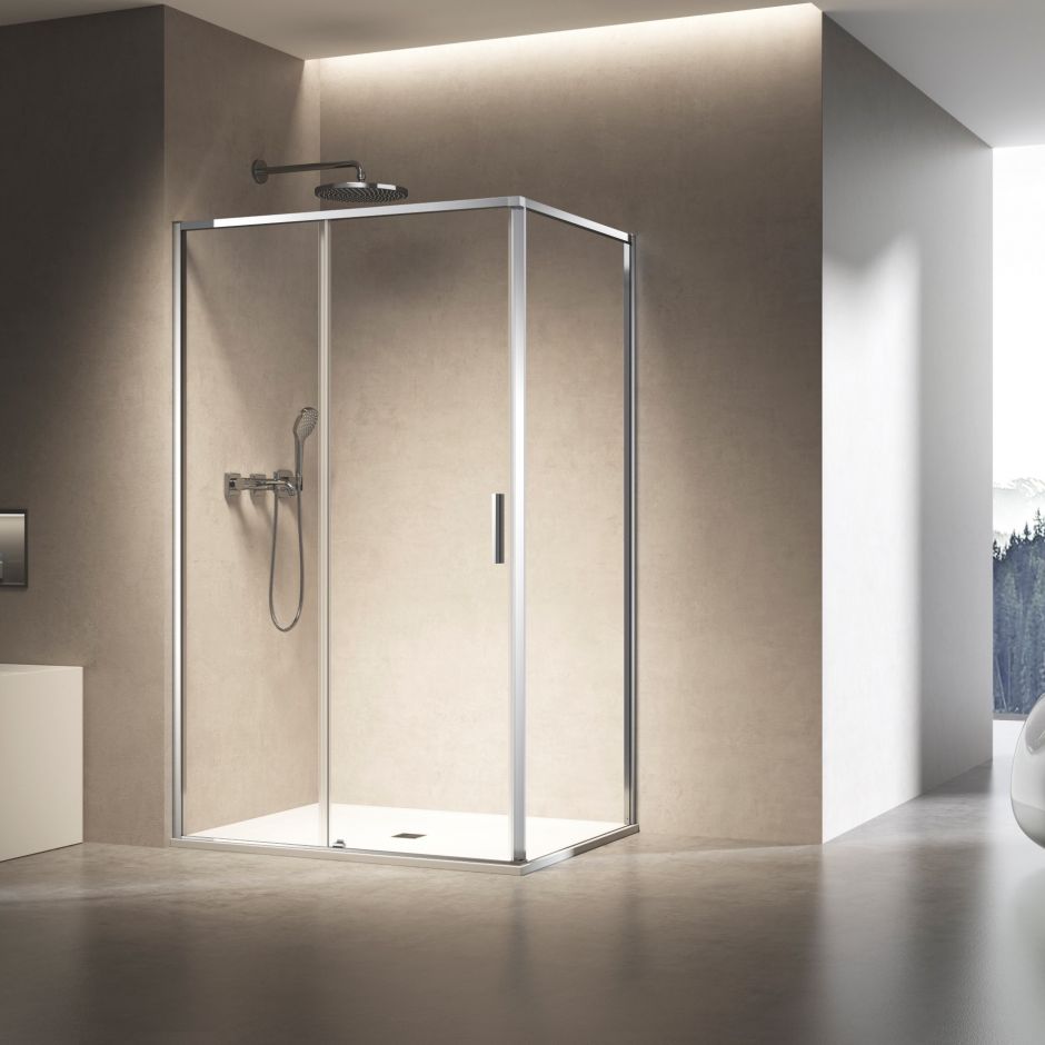 Изображение Раздвижной душевой уголок Vincea VSR-6SL8011CL 110х80 см