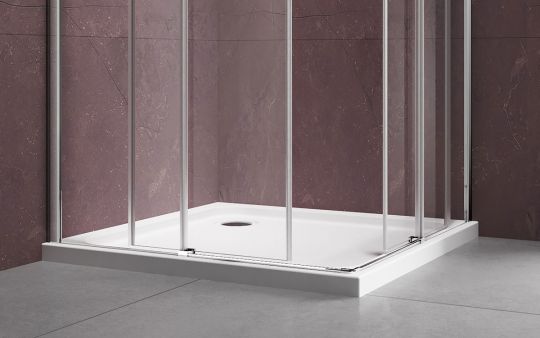 Раздвижной душевой уголок Vincea VSS-4D100CL 100х100 см схема 3