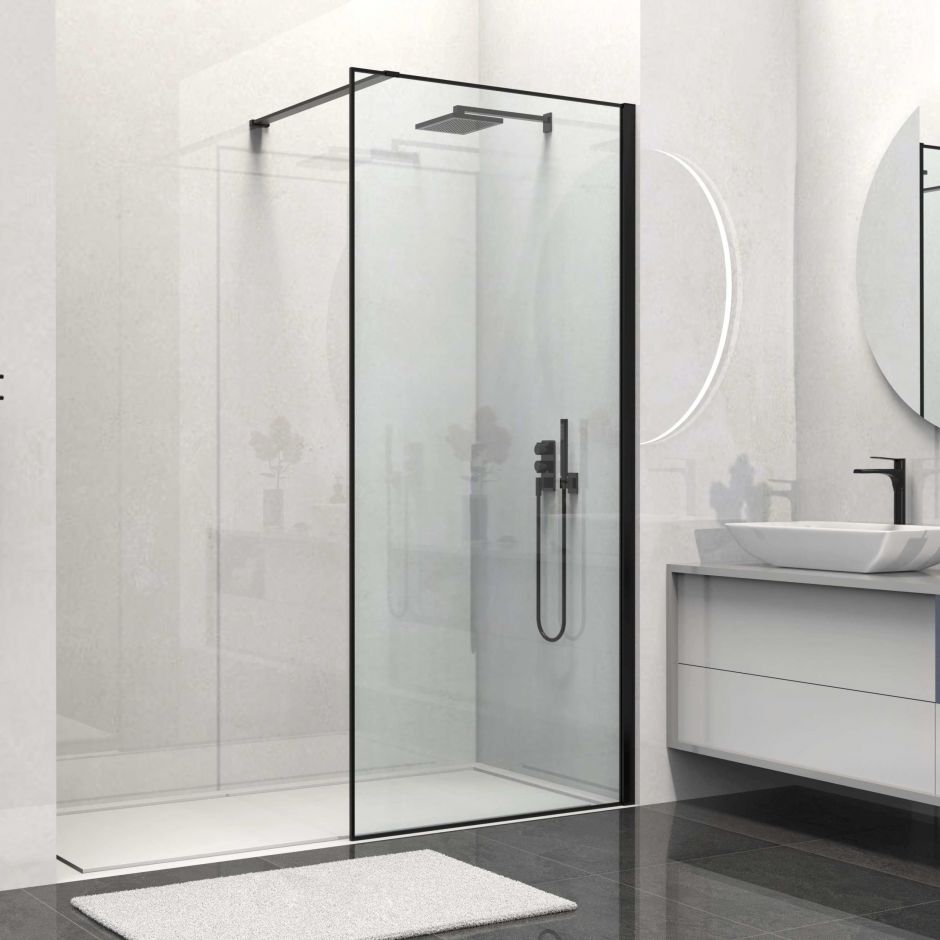 Изображение Стеклянная душевая перегородка Vincea VSW-1HS900C 80х200 см