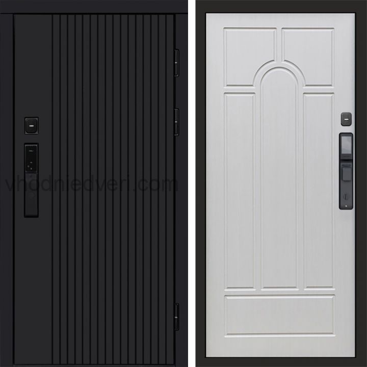 Входная дверь Termo-door ТВИСТ BLACK с электрозамком - Арка Лиственница