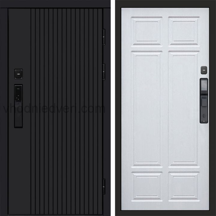 Входная дверь Termo-door ТВИСТ BLACK с электрозамком - Лиственница премиум