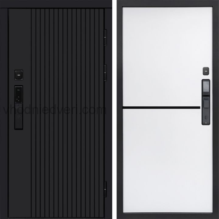Входная дверь Termo-door ТВИСТ BLACK с электрозамком - Нео White
