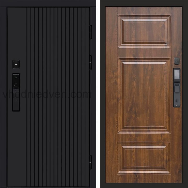 Входная дверь Termo-door ТВИСТ BLACK с электрозамком - Лион Дуб