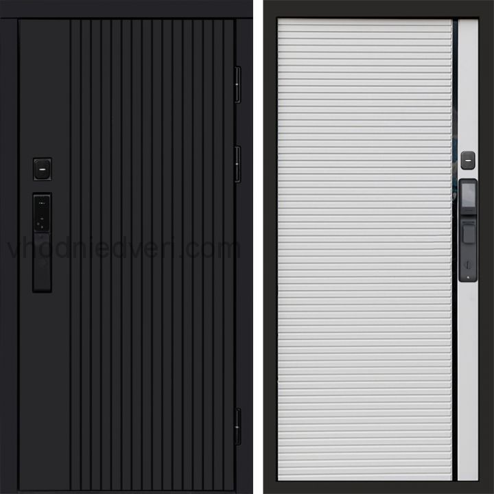 Входная дверь Termo-door ТВИСТ BLACK с электрозамком - Porte white