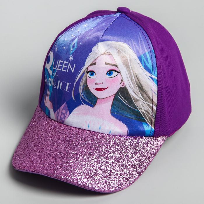 Кепка детская, размер 52-56 «Queen of snow & ice, Холодное сердце»