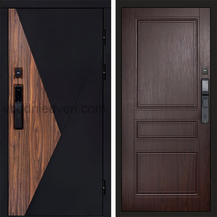 Входная дверь Termo-door МАТРИКС с электрозамком - Класскика Венге