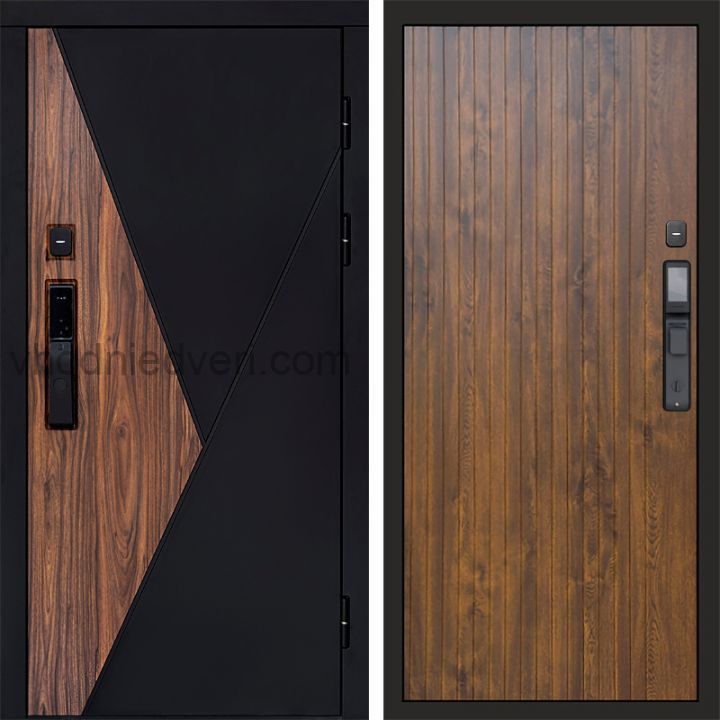 Входная дверь Termo-door МАТРИКС с электрозамком - Flat Дуб