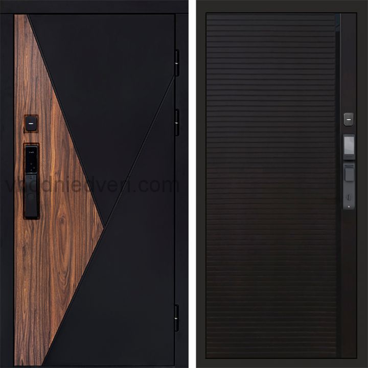Входная дверь Termo-door МАТРИКС с электрозамком - Porte black