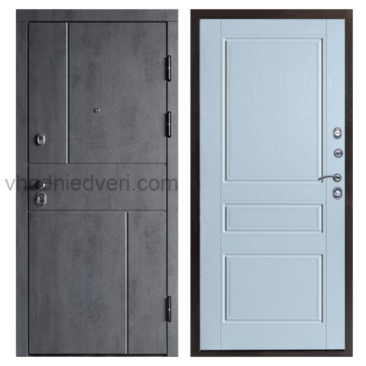 Входная дверь Termo-door Вертикаль Бетон - Классика Лиственница