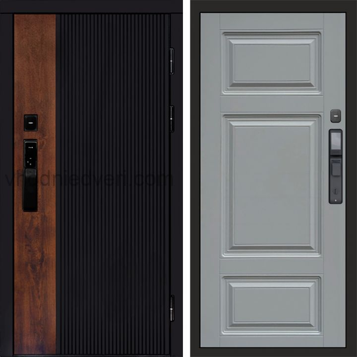 Входная дверь Termo-door ПРЕСТИЖ с электрозамком - Лион Грей софт