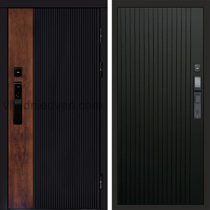 Входная дверь Termo-door ПРЕСТИЖ с электрозамком - Flat Черный кварц