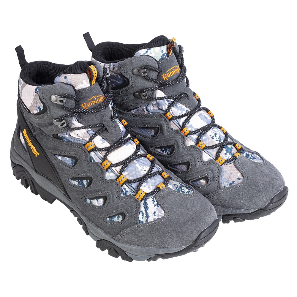 Ботинки Remington outdoor trekking gray выполнены из замши и специальной износостойкой сетки. Мембрана watherproof обеспечивает превосходное пароотведение и защиту от влаги, оставляя ноги сухими. Антистатическая многокомпонентная нескользящая подошва обес