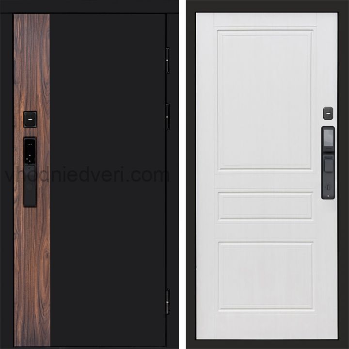 Входная дверь Termo-door ТОР с электрозамком - Классика Белое дерево