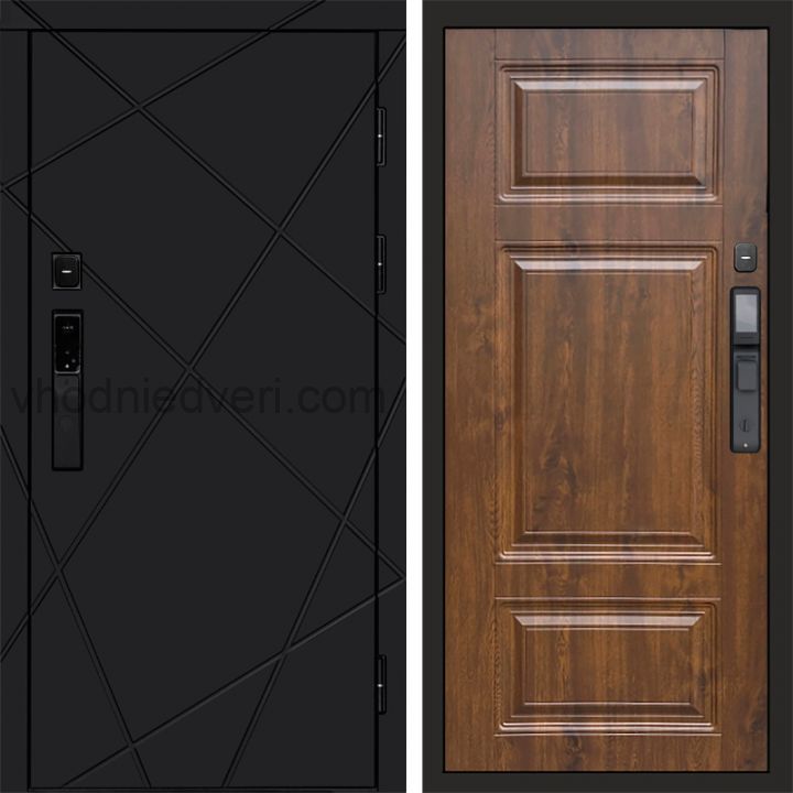 Входная дверь Termo-door ЛУЧИ BLACK с электрозамком - Лион Дуб