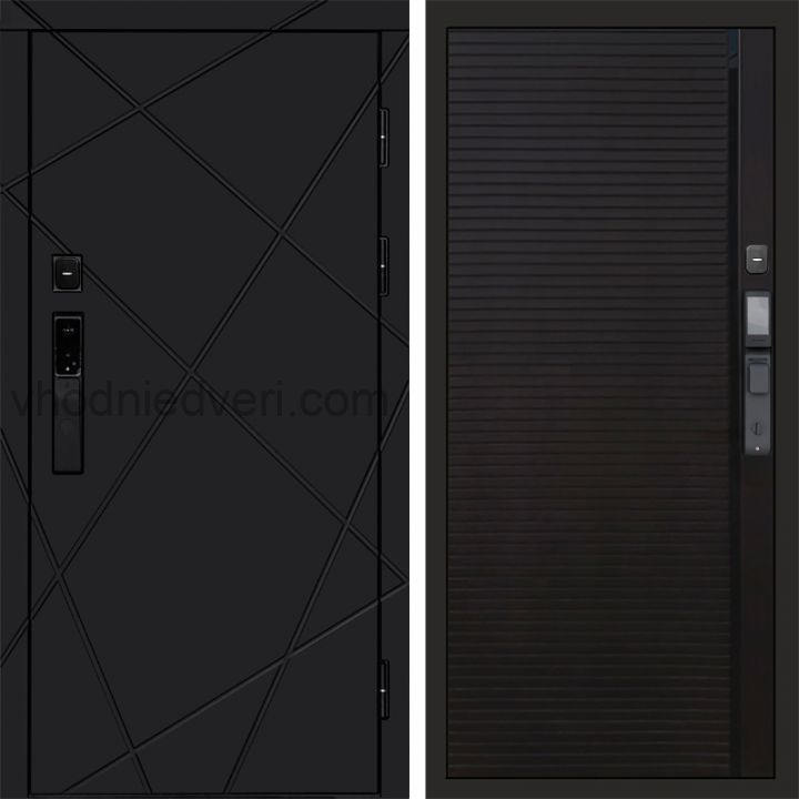 Входная дверь Termo-door ЛУЧИ BLACK с электрозамком - Porte black