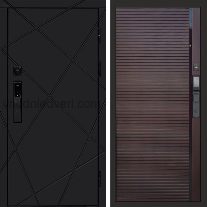 Входная дверь Termo-door ЛУЧИ BLACK с электрозамком - Porte Шоколад