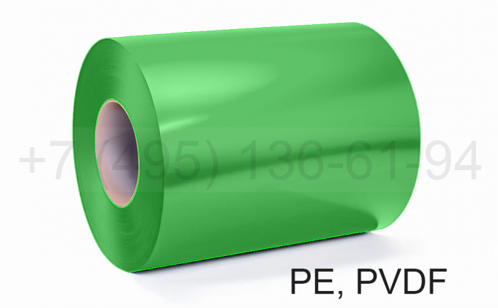 Штрипс 0,8 мм RAL6002 Зеленый PVDF гарантия 20 лет алюминиевый для кровли