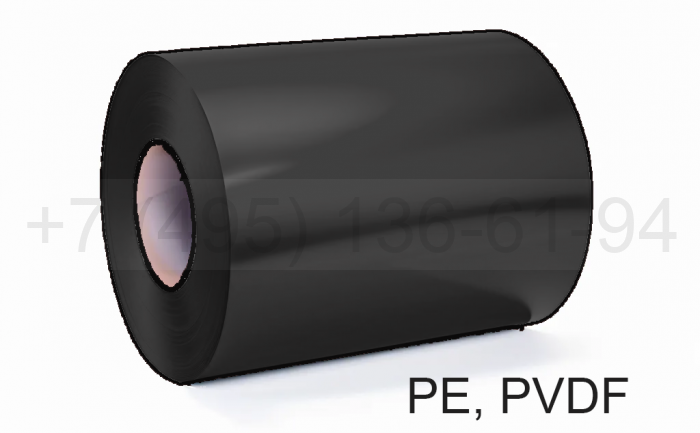 Штрипс 0,8 мм RAL9004 Черный PVDF гарантия 20 лет алюминиевый для кровли