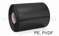 Штрипс 0,8 мм RAL9004 Черный PVDF гарантия 20 лет алюминиевый для кровли