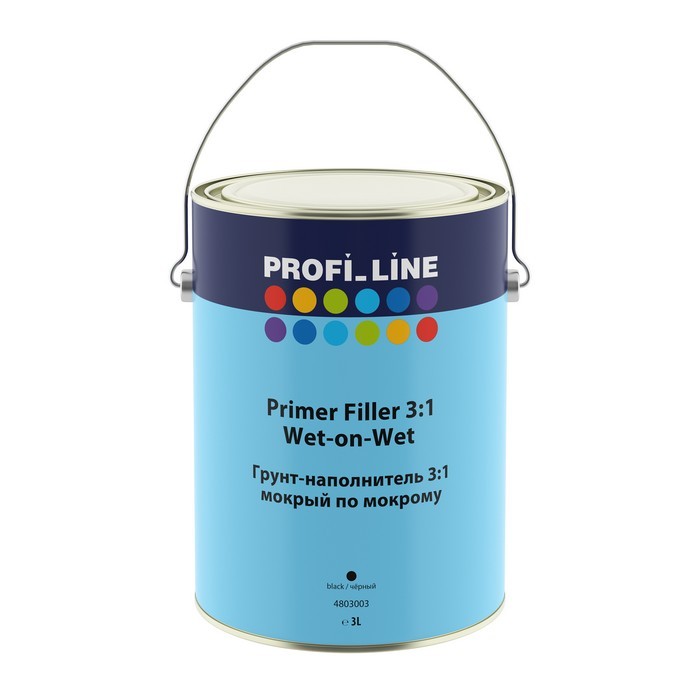 Profi Line Грунт-наполнитель  WET-ON-WET мокрый по мокрому 3:1, чёрный, объем 3л.