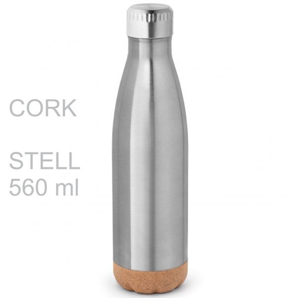 Термос Solberg Cork серебристый