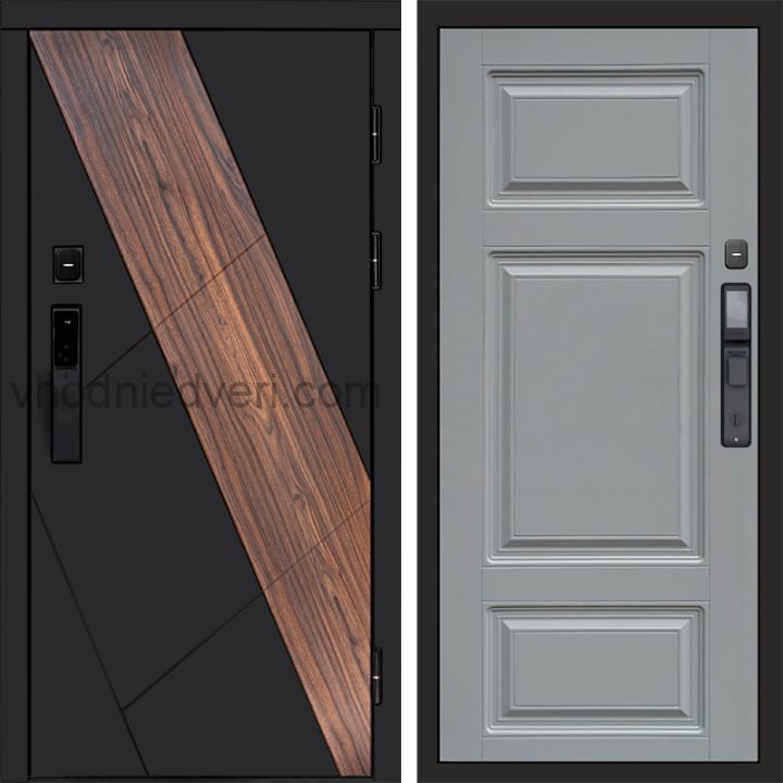 Входная дверь Termo-door НОВА с электрозамком - Лион Грей софт