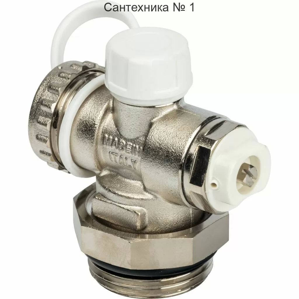 Регулируемый концевой фитинг с дренажным клапаном и ручным воздухоотводчиком Stout